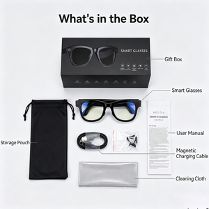 Lunettes intelligentes M01 avec caméra WiFi, traducteur IA, enregistrement photo, reconnaissance d'objets, commande vocale, Android iOS, lentilles UV400, M01 Pro - Product Image 5
