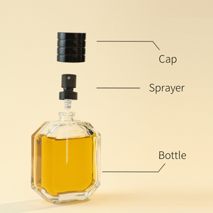 Botella de Perfume Vacía de Cristal Transparente con Corte Biselado Octagonal de Alta Calidad en Stock, 30/50/100ml, con Caja - Product Image 3