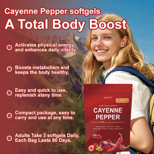 ओम/ओडम केयेन काली मिर्च निकालने के लिए हर्बल प्रतिरक्षा रक्त परिसंचरण बूस्टर एंटीऑक्सिडेंट ऊर्जा वयस्क पूरक - Product Image 5