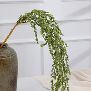 Ramo di Amaranto Artificiale a Cascata di Lusso, Pianta Finta Lunga e Pendente per Arco Nuziale, Hall di Hotel, Decorazione Floreale per la Casa - Product Image 6