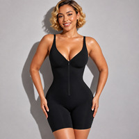 Body sculptant sans couture pour femme, effet ventre plat et rehausseur de fesses, avec fermeture éclair frontale, compression intégrale