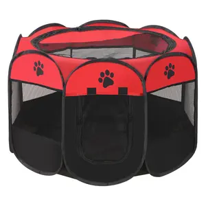 Evcil hayvan çiti çadır Oxford bez katlanabilir havalandırmalı kedi teslimat odası köpek örgü kulübesi kedi evi