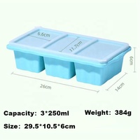 Plateaux de congélateur en silicone avec couvercle Récipients de congélateur en silicone à dégagement facile Moules de congélateur à soupe Congeler et conserver la soupe