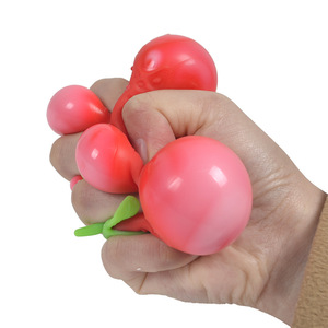Most Popular TPR Fruit Strawberry Flour Filling Hand Exercise <b>Squeeze</b> Squishy Stress Relief Promotional Toy Party Favors for Kid - Product Image 3