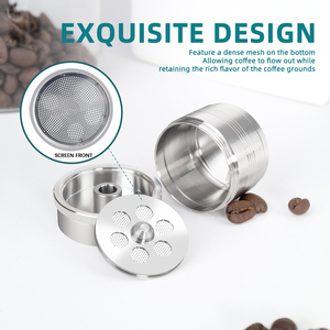 3 Dosettes 1Tamper Set Capsule de café réutilisable Dosettes de café en acier inoxydable compatibles avec les machines <span class=keywords><strong>Illy</strong></span> X7/<span class=keywords><strong>illy</strong></span> Y3/<span class=keywords><strong>illy</strong></span> Y5 - Product Image 5
