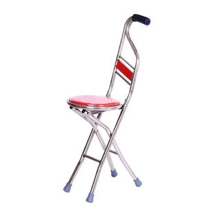 Walking Stick With <b>Seat</b> Foldable Lightweight Stainless Steel Non Slip Support For Seniors Mobility Aid - Product Image 5