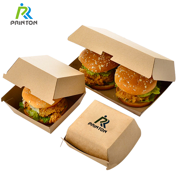 Caja tipo concha para hamburguesa