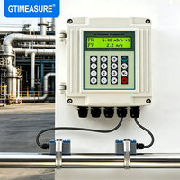 Medidor de Agua Ultrasónico Digital Inteligente, Medidor de Flujo de Líquido Ultrasónico Industrial, Pantalla LCD, Medidor de Flujo Ultrasónico con Abrazadera