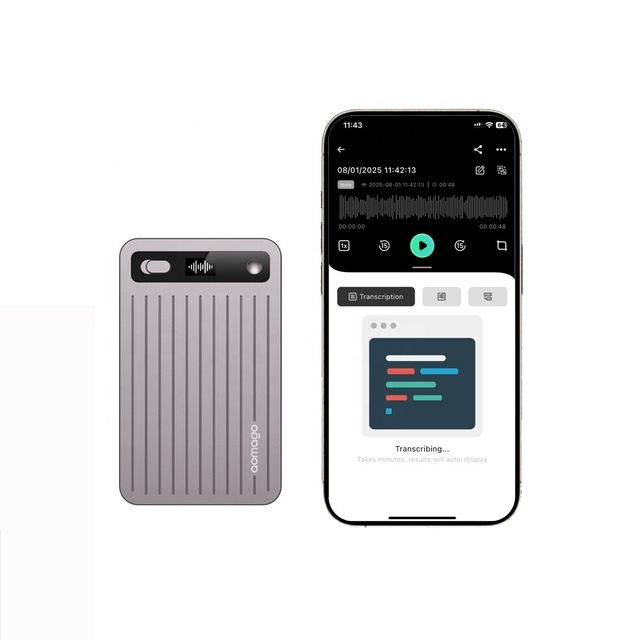 Note AI Digital Voice Recorder with ChatGPT Voice Transcribe Super Slim Phone Call Recording Device