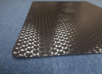 Tapis de protection de sol en PVC pour bureau, tapis de chaise pivotante noir transparent sans BPA, carré