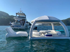 Luxe Aqua Floating Party Banas Gonflable Eau Flottant Jet <span class=keywords><strong>Ski</strong></span> SUP Board Parking Dock Station Combo - Product Image 3