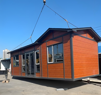 Maison de conteneur extensible de luxe de 20 pieds, maison préfabriquée modulaire portable, conception de cabine pliable, mini-maison modulaire