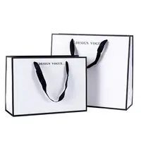 Biodegradable Luxury Matte Black Shopping Packaging Paper Bags