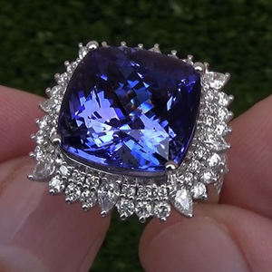 Anello CAOSHI grande taglio quadrato vintage blu zaffiro pietra preziosa cristallo 925 argento anello zircone lucido CZ anello di fidanzamento - Product Image 6