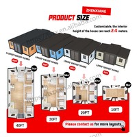 Maison préfabriquée compacte 2-3 chambres, maison modulaire 20-40 pieds, maisons préfabriquées de luxe, maison conteneur extensible préfabriquée