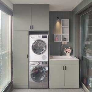 Diseño moderno de aleación de aluminio de acero inoxidable <span class=keywords><strong>lavadora</strong></span> gabinete espejo resistente al agua para el hogar Hotel baño para Cocina - Product Image 3