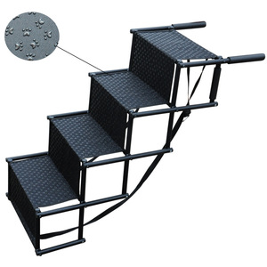 Rampe pliable pour <span class=keywords><strong>chien</strong></span> à pente réglable, capacité maximale de 110 lb, revêtement en caoutchouc antidérapant, surface robuste et stable - Product Image 3