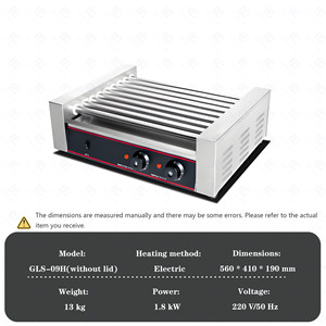 Suministro de alimentos para aperitivos, <span class=keywords><strong>parrilla</strong></span> de tambor, calentador de máquina para perros calientes, <span class=keywords><strong>parrilla</strong></span> giratoria automática para salchichas para perros calientes - Product Image 6