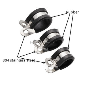 P R タイプ ステンレス鋼 ゴムライニング クロスパイプクランプ バンド ホースパイプ チューブクランプ 1/4インチ 5/16インチ <span class=keywords><strong>3</strong></span>/8インチ 1/2インチ 5/8インチ <span class=keywords><strong>3</strong></span>/4インチ 1インチ - Product Image 4