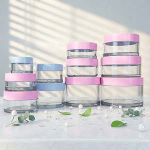 Envase de Plástico PET de Boca Ancha de 80 ml/100 ml/150 ml/200 ml/250 ml, Recipiente de Grado Alimenticio con Tapa de Plástico y Revestimiento Espumado, Envase Cosmético Personalizado - Product Image 1