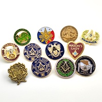 Freemason Kustom Enamel Pin Masonic Regalia Lapel Pin Mason Skotlandia Rite Shriner Lapel Pin