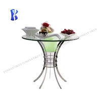 Supports de présentation alimentaire OKEY pour service traiteur, stand de thé de l'après-midi, présentoirs à 3 niveaux en acier inoxydable, ensemble de présentation pour table de desserts