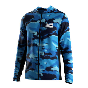 Jersey de Pesca con Capucha y Cierre Completo para Hombre, Transpirable, Anti-UV, para Pesca desde la Orilla y en Barco - Product Image 1