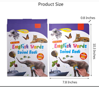 Livre sonore interactif Mes premiers mots anglais pour enfants – Apprentissage des langues – Livre cartonné rigide avec film laminé – Audio éducatif et amusant
