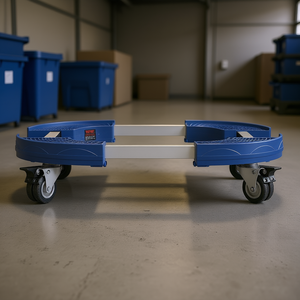 Carrello Regolabile in Plastica per Bidoni della Spazzatura 15-22.8 Pollici, Capacità 400 Libbre, Grado Commerciale Resistente - Product Image 2