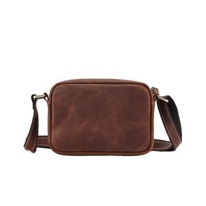 Boshiho - Bolso Bandolera de Cuero Crazy Horse Vintage para Hombre, Bolso Cruzado para Hombre y Mujer - Product Image 1