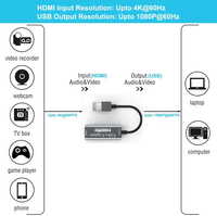 Dispositivo de captura de vídeo usb a HDMI, 1080P, 60HZ, para captura de vídeo OBS