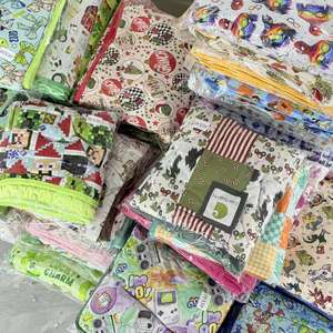 طقم سرير أطفال مطبوع برسوم كرتونية من طبقتين من الخيزران المحبوك 400 خيط للبيع بالجملة، مناسب للف الأطفال - Product Image 1