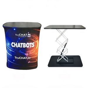 Lichtgewicht Custom Print Pop Up Teller Tentoonstelling Evenement Promotie Spanning Stof Trade Show Pop Up Tafel - Product Image 1