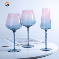 Nouvel ensemble de verres à vin en cristal Xinglan à tige torsadée, style domestique, avec un design rétro de luxe léger, pour flûtes
