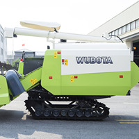 Moissonneuse-batteuse à alimentation complète pour riz Wubota, machine agricole à haute productivité, boîte de vitesses YD-85, 45CC HST