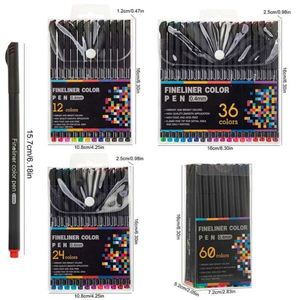 24 Colors Plastic Fine Point Art Markers 0.4MM Needle Smooth <b>Writing</b> Non-Erasable Artist Painting Drawing Student Use <b>Set</b> - Product Image 2
