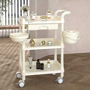 รถเข็นเสริมสวย ร้านเสริมสวย รถเข็นเก็บอุปกรณ์เคลื่อนที่สำหรับทำเล็บ ต่อขนตา ทำผม สักคิ้ว ร้านทำผม - Product Image 1