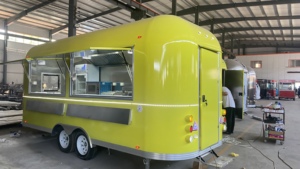 Benutzer definierte volle Küchen ausstattung Food Truck Air Stream Mobile Bar Catering für Hamburger BBQ Kaffee <span class=keywords><strong>Hot</strong></span> Dog Catering Business - Product Image 2