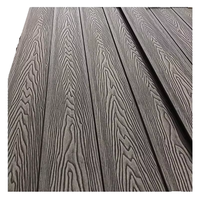 Dalles de terrasse en composite bois-plastique (WPC) à emboîtement, design traditionnel extérieur, surface grain de bois, aspect teck
