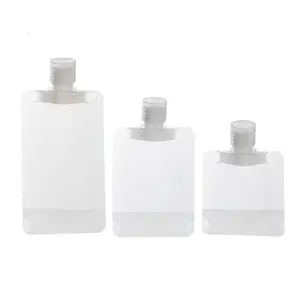 Stok 30/50/100ml plastik temizle ambalaj çanta seyahat iş losyonu duş jeli şampuan tek kullanımlık kozmetik şişe