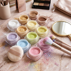 Nuevo Lanzamiento 14 Colores Maquillaje Facial a Prueba de Agua de Marca Propia Polvo Suelto Fijador Translúcido <span class=keywords><strong>para</strong></span> Rostro - Product Image 1
