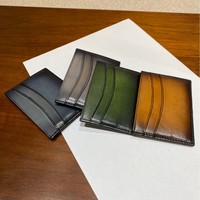 Dompet Kartu Premium Vintage Tanpa Penutup, Bahan Gabus Impor Kelas A, Hasil Poles Tangan, untuk Pria dan Wanita