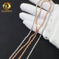 Bijoux de mode très demandés, chaîne en or plaqué 18 carats, chaîne cubaine en argent sterling 925