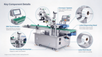 Machine d'étiquetage entièrement automatique pour les coins et les rabats des cartons, adaptée aux boîtes de carton multi-spécifications
