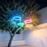 Lampes à roue en fer Moonlight avec télécommande, angle de faisceau de 360°, étanches IP65, pour l'éclairage festif extérieur du jardin