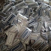Panci kosmetik kosong magnetik Hitam aluminium timah berlapis isi ulang Grid Pan untuk kemasan Makeup kustom