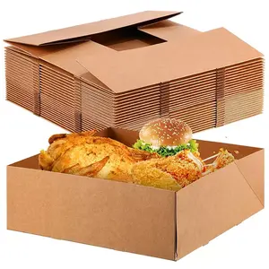 Naiya Karton 4 Ecke Pop-up Snack Kraft Tablett benutzer definierte entfernt Papier behälter Catering-Box