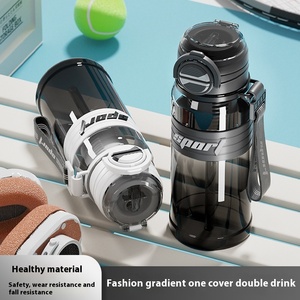Grande capacité double boisson tasse en plastique poignée d'été nouvelle <span class=keywords><strong>bouteille</strong></span> d'eau Portable de sport de cyclisme en plein air pour les visites d'été pour - Product Image 5