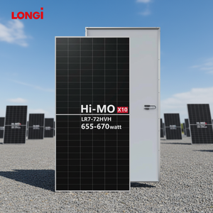 Panel Solar Monofacial de Vidrio Único Hi-MO X10 LR7-60HVHL 535-560M Hbc, 24.8% de Eficiencia, Celda de 182 mm, Ligero, Blanco, IP68 - Product Image 1