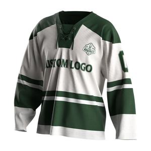 En gros, Tenue de hockey sur glace vierge en coton pour l'entraînement universitaire, sans numéro, fabriquée en Chine - Product Image 1